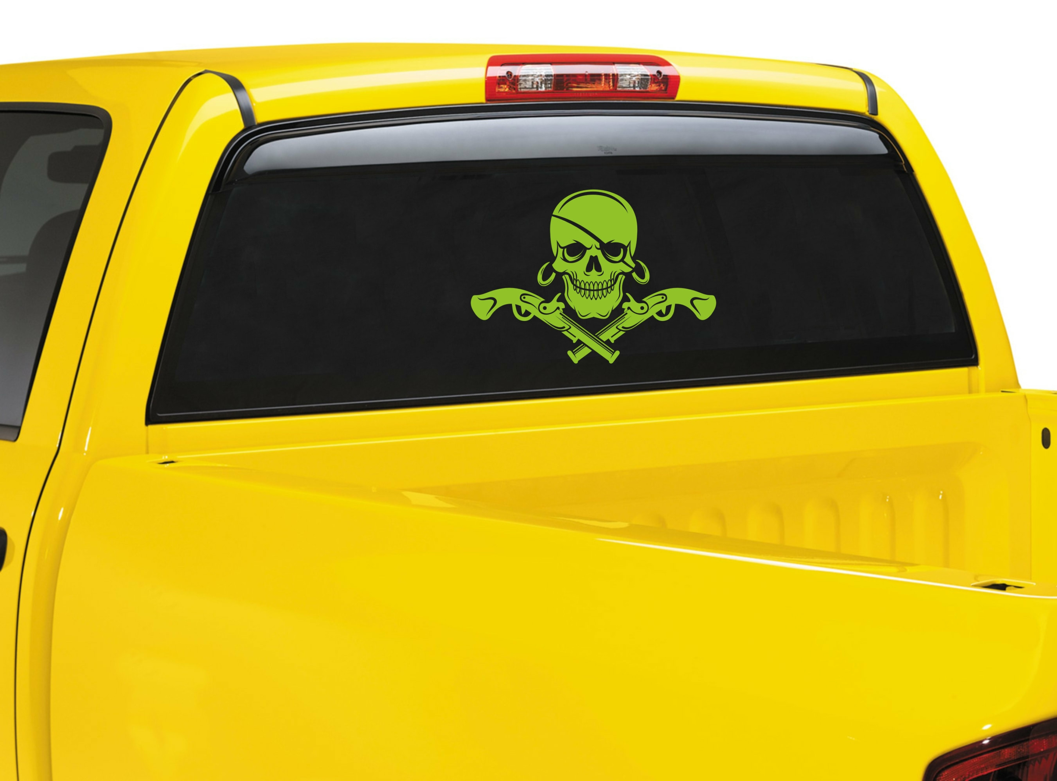 Handicapped Pirate V1 Oval Full Color Printed Vinyl Decal Window Sticker
